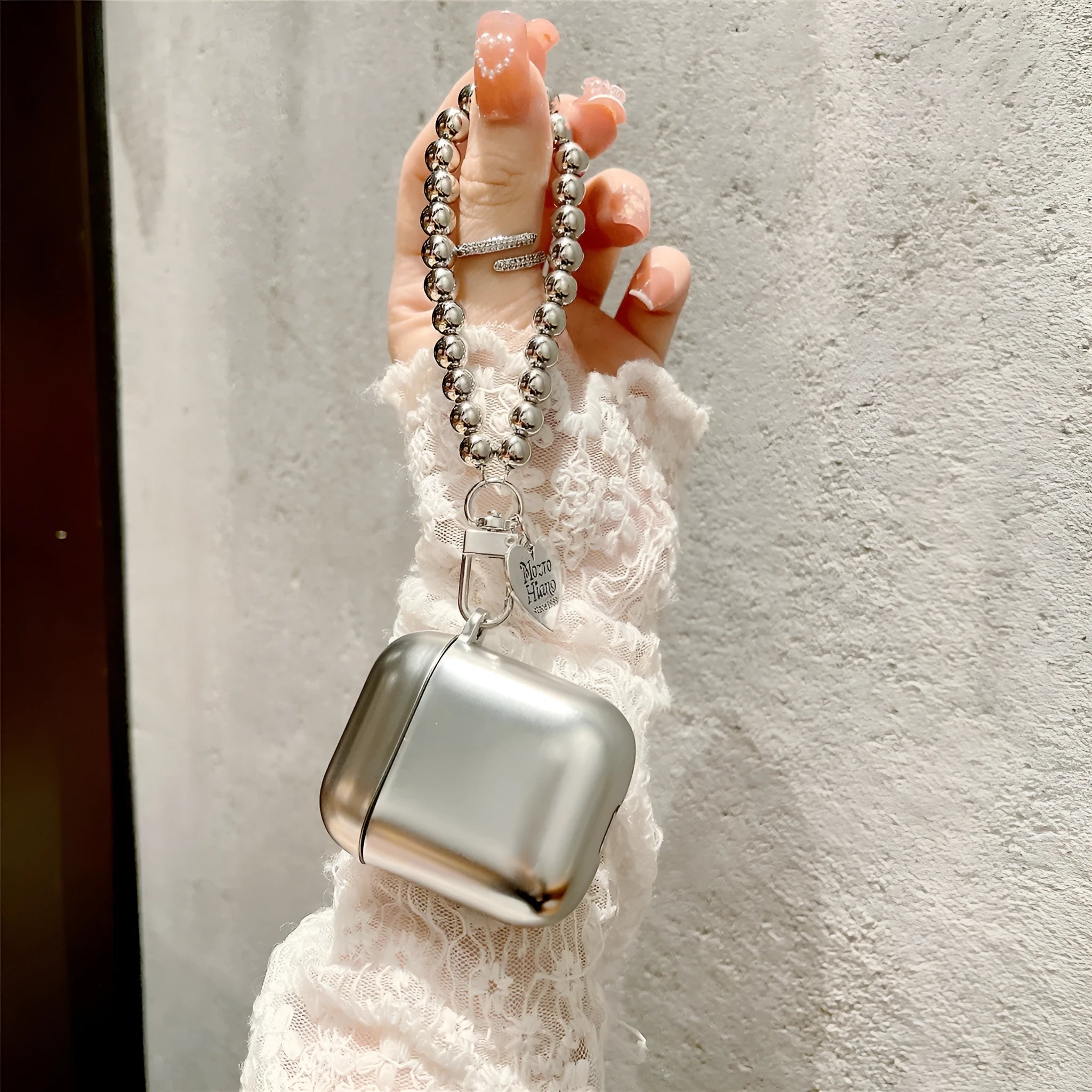 Matte electroplated TPU protective case for Apple AirPods charging case.
