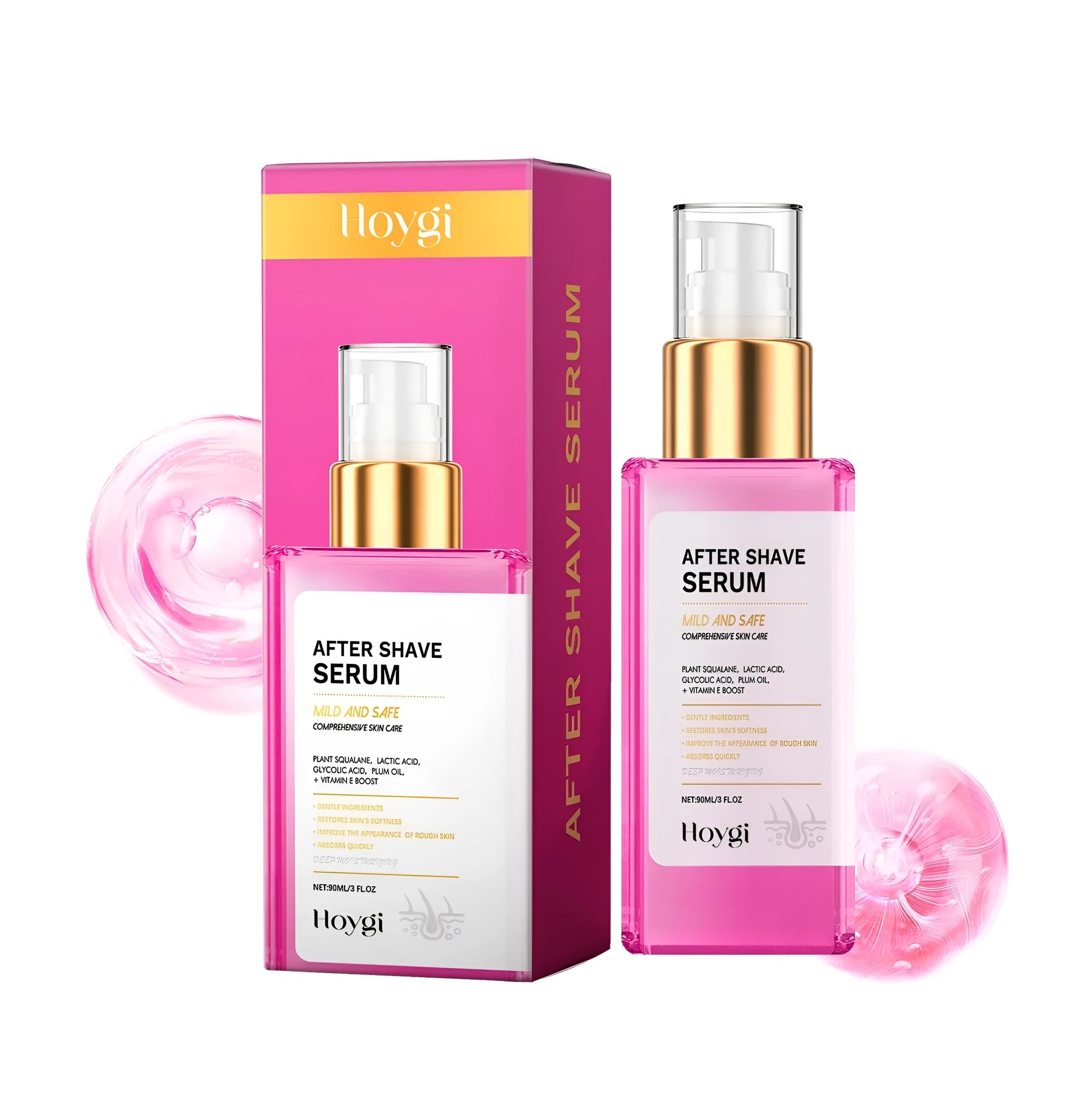 60ml hair removal repair serum bottle with glycolic acid and lactic acid formula