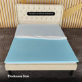 Thin gel memory cotton tatami mattress showing regenerated cellulose fabric surface and artificial latex core.