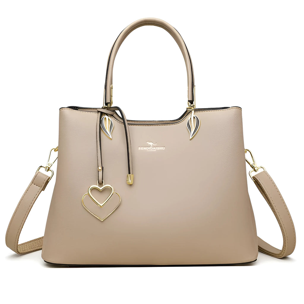 Women's messenger bag with multi-layer shoulder strap in seven colour options