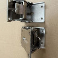 Furniture foot folding hinge with electroplated finish for cabinet doors