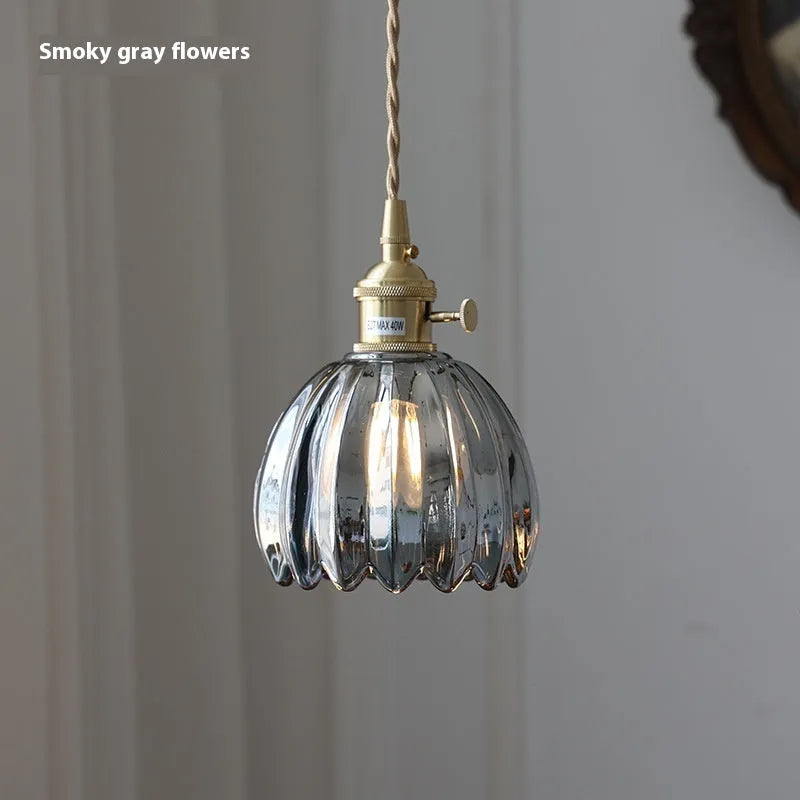 Vintage glass flower chandelier with Nordic styling in multiple colour options