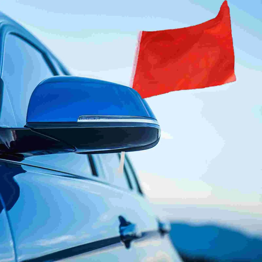 White car window flag bracket set with 10 PP plastic poles for vehicle display