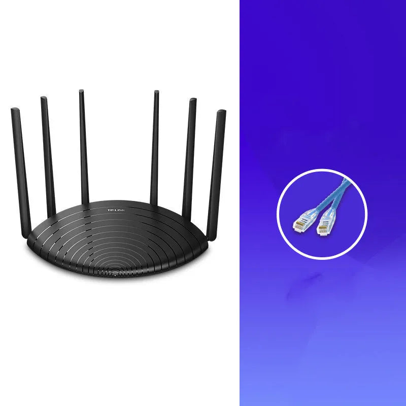 TL-WDR7661 AC1900 Gigabit wireless router with non-detachable antennas on a desk