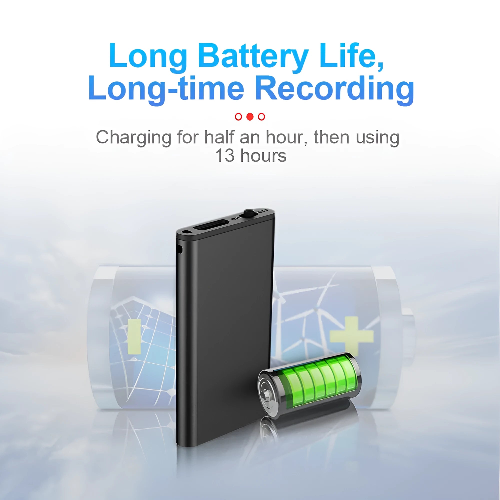 Aluminium alloy voice control recording pen with encryption and noise reduction features