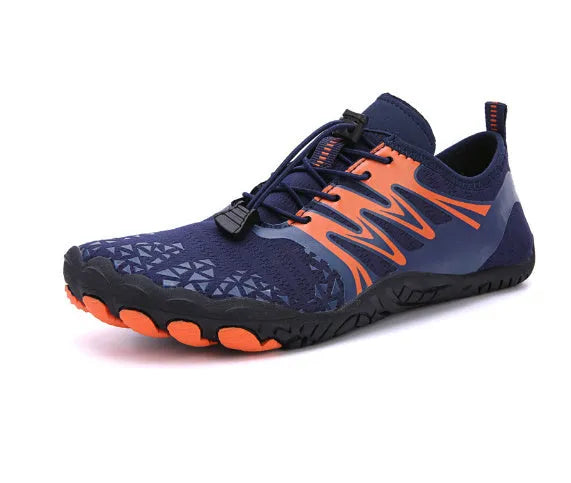 Breathable lace-up sports trainers with non-slip rubber soles in multiple colours