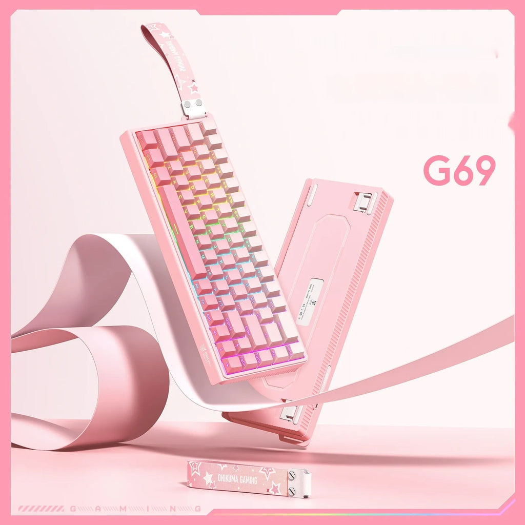 ONIKUMA G69 wired gaming keyboard with RGB backlight in black