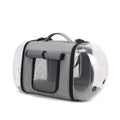 Outdoor portable one-shoulder pet bag in solid colour with roller shutter access for cats under 10.00kg