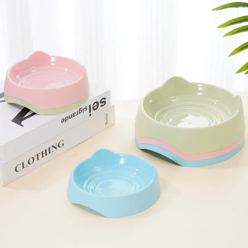 Ceramic dog slow feeder bowl with maze pattern in blue, green, or pink colour for small medium large breed puppies