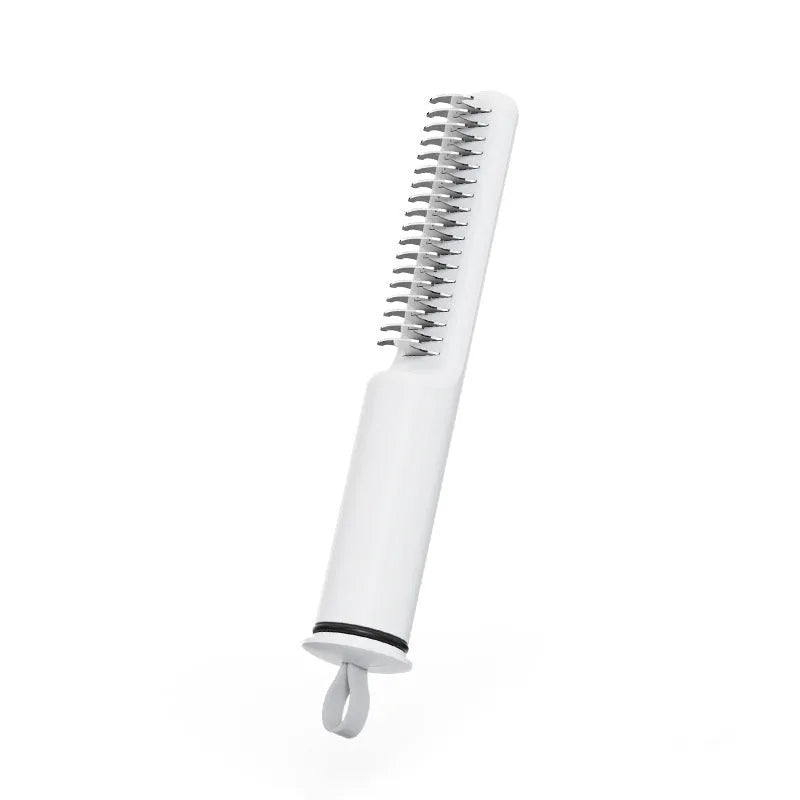 Stainless steel pet dematting comb for dogs with pink handle removing knots from coat
