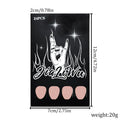 24 black French style artificial nails with almond shape arranged in set
