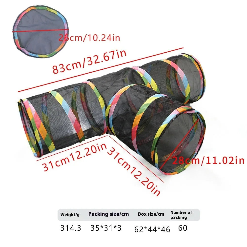 Foldable mesh cat roll cage showing square, hexagonal, tent, tee, and long straight shape options