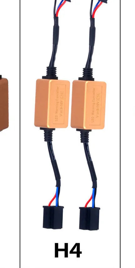 Black alloy LED car headlight canbus decoder for H4 H7 H11 compatibility to eliminate flicker and error codes
