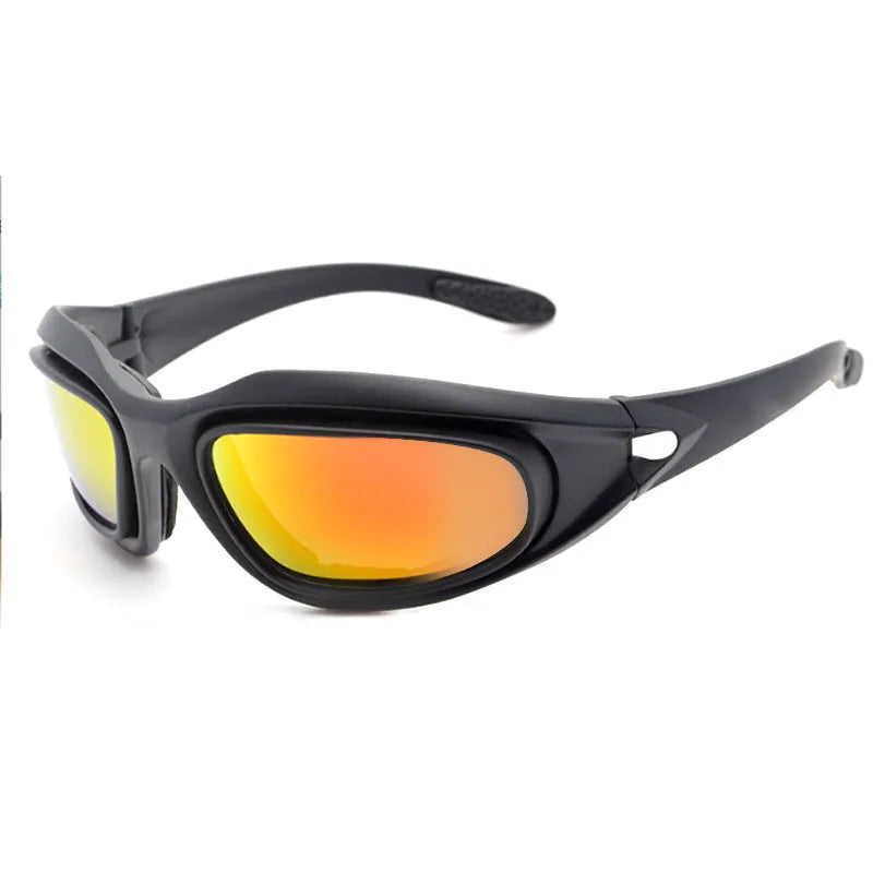 Tactical polarised sunglasses with polycarbonate frame for outdoor cycling