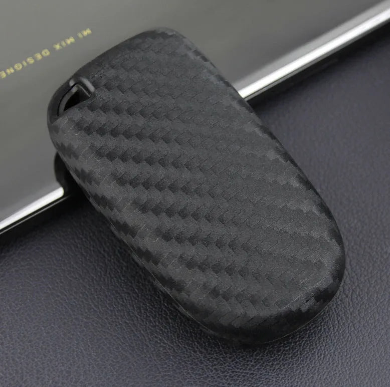 Silicone car key case with carbon fibre design for Dodge Chrysler Fiat remote keys