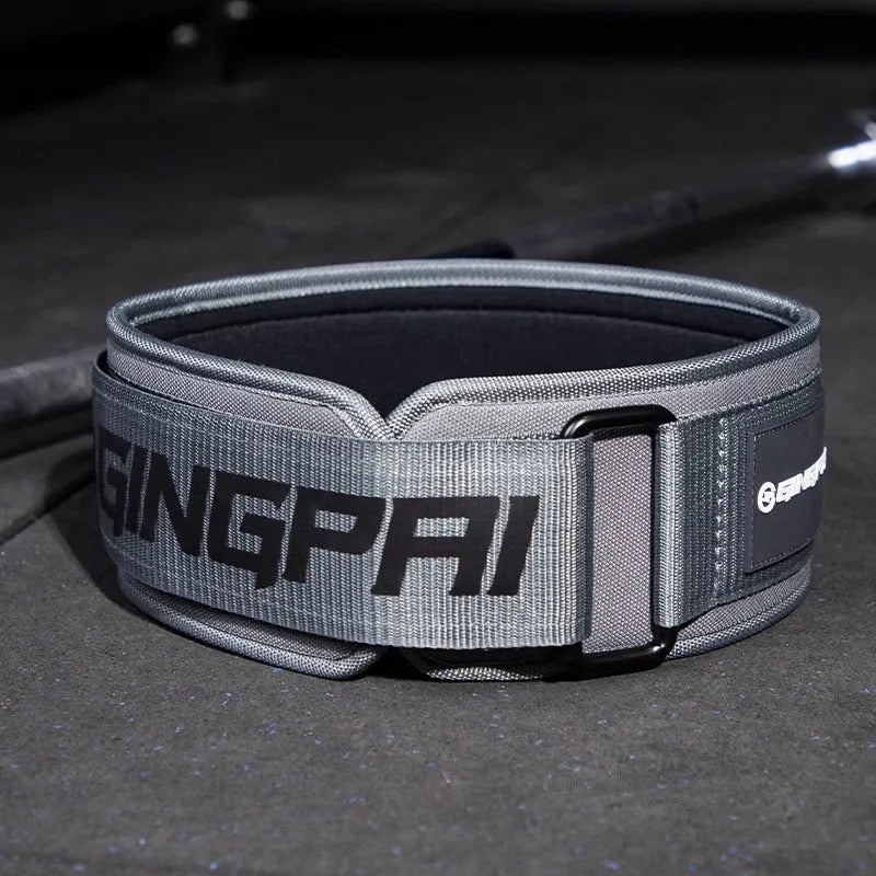 Abdominal training belt with lumbar support for weightlifting exercises in multiple colour options