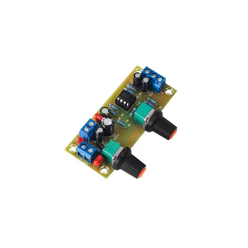 Single power supply 10-24V front stage audio board with FR-4 PCB and mounting holes