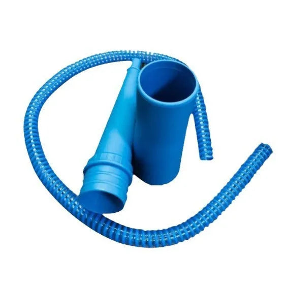 Blue washing machine vacuum cleaner suction pipe with 114cm hose and round cleaning head