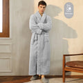 Thickened winter couple's bathrobe in Angola red flannel with European style cut and plus size options