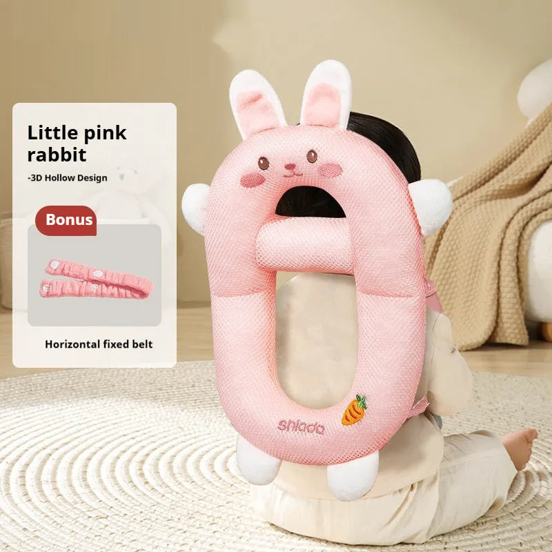 Baby anti-collision pillow with cartoon animal designs for toddling fall protection in kneecap and sock styles