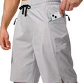 Men's solid colour quick-drying polyester beach shorts in straight fit design