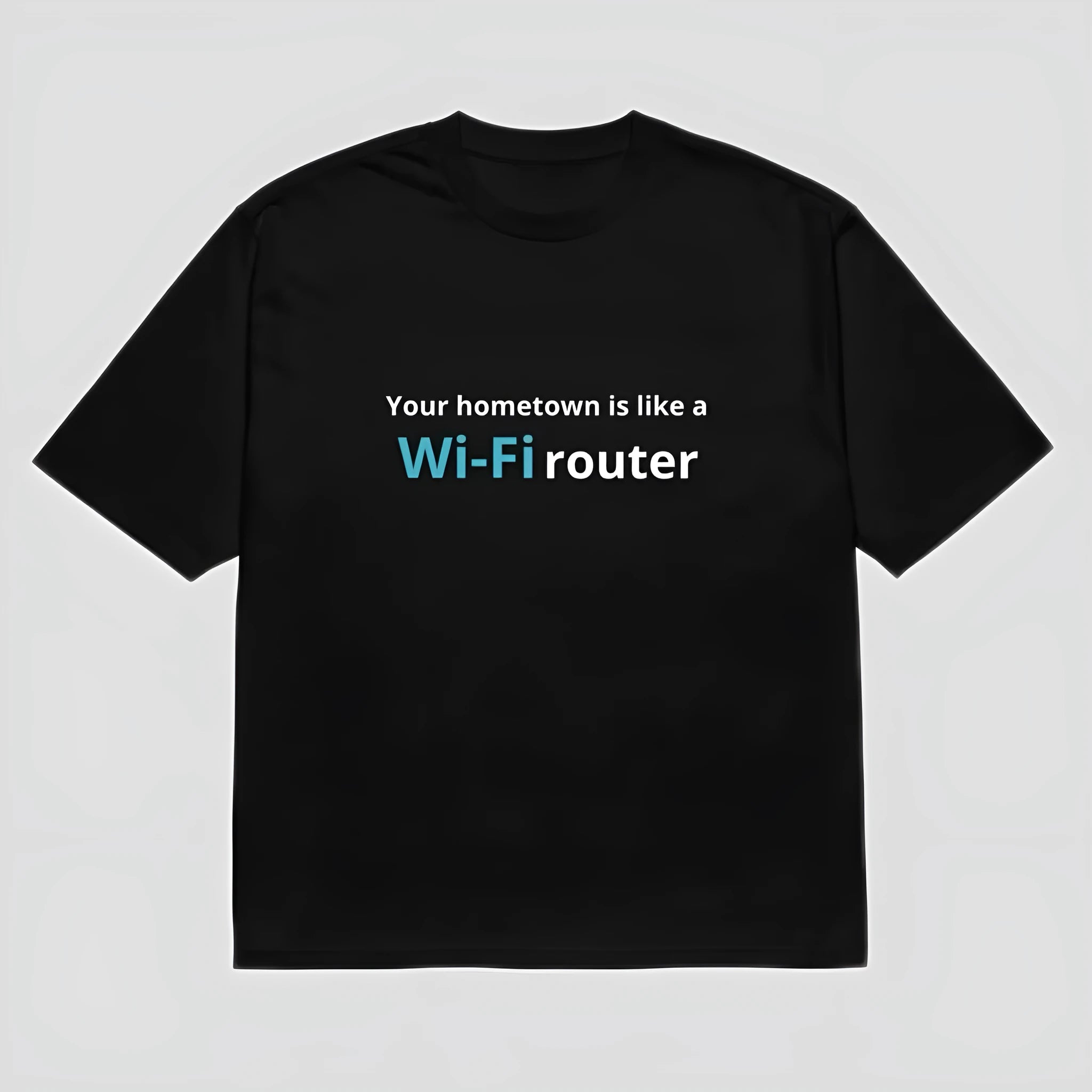 Men's black t-shirt with 3D cartoon print, loose fit short sleeves, round neck