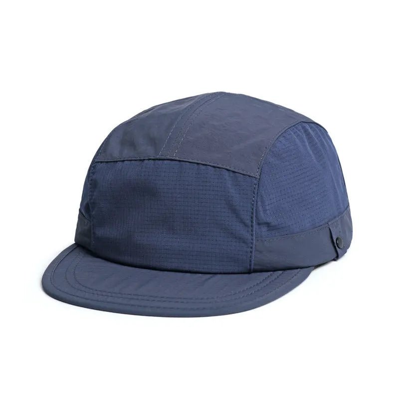 Polyester dome crown cap with soft tongue in multiple colour options showing breathable quick-drying construction