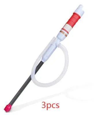 Blue manual siphon pump for fuel transfer with PP plastic construction