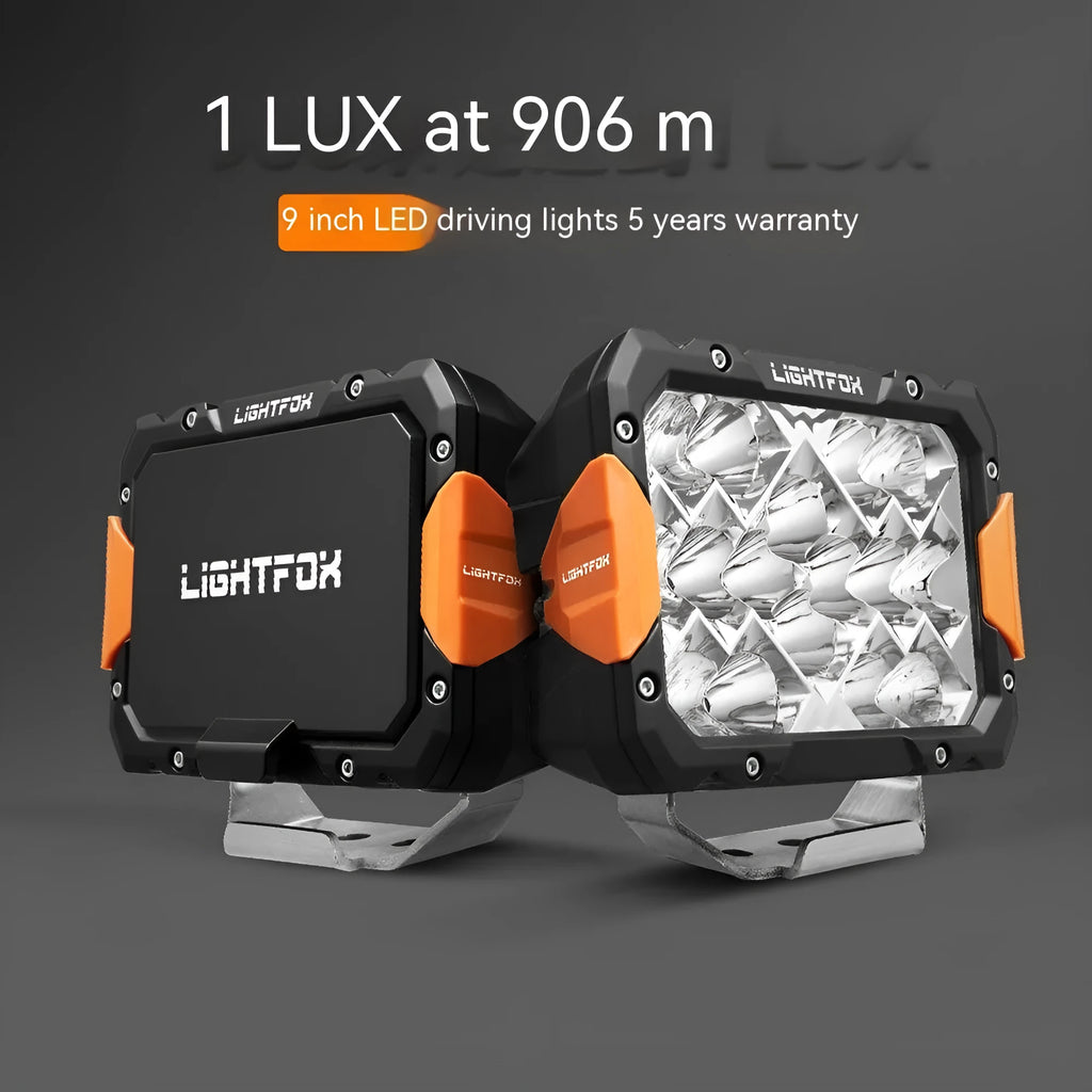 Universal LED front bumper light kit with black aluminium housing for off-road vehicle retrofitting