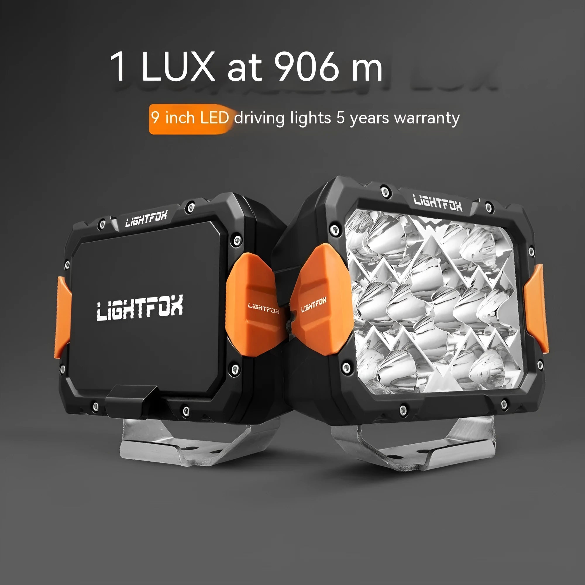 Universal LED front bumper light kit with black aluminium housing for off-road vehicle retrofitting