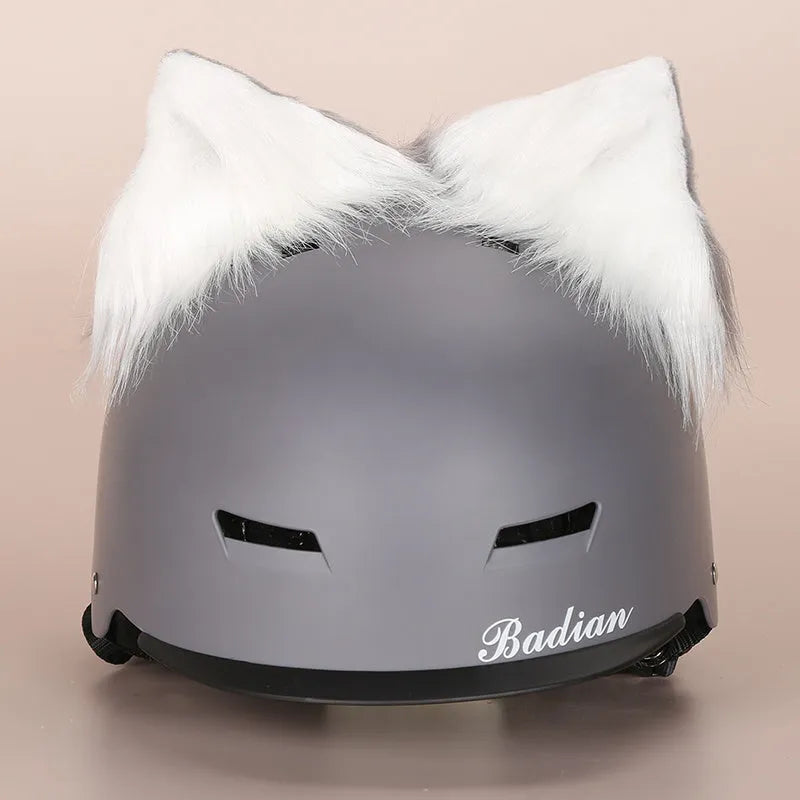 Cartoon plush fabric helmet cover set in size M decorative accessory