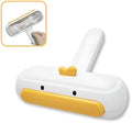 Yellow duck portable pet hair remover with polyester bristles for furniture and car seats