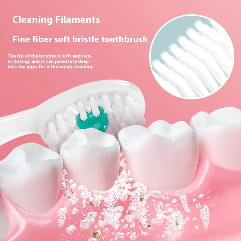 Box of 20 mint flavour disposable chewable bead toothbrushes for travel.