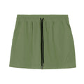 Men's thin grey polyester basketball shorts with an elastic waistband for summer sports.