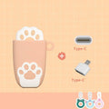 64GB cartoon USB flash drive in pink PVC shell with USB 2.0 connector