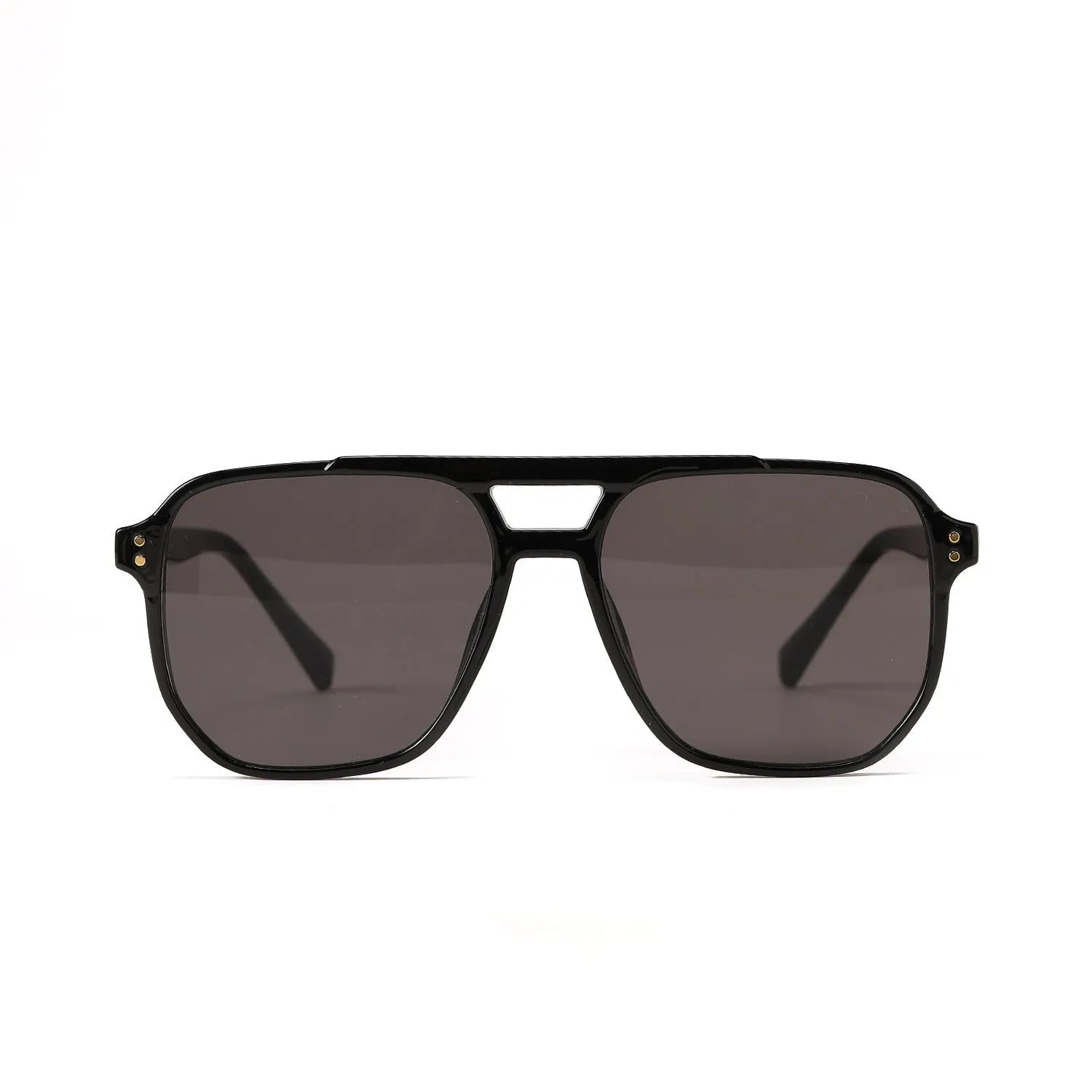 Women's square double beam fashion sunglasses with full frame design in multiple colour options