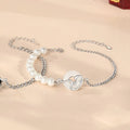 925 sterling silver bracelet with snake zodiac design and secure buckle in New Chinese style