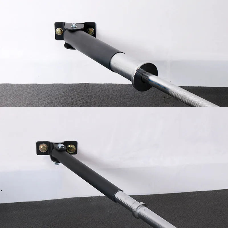 Steel wall barbell rack with 25 tubes for garage gym storage