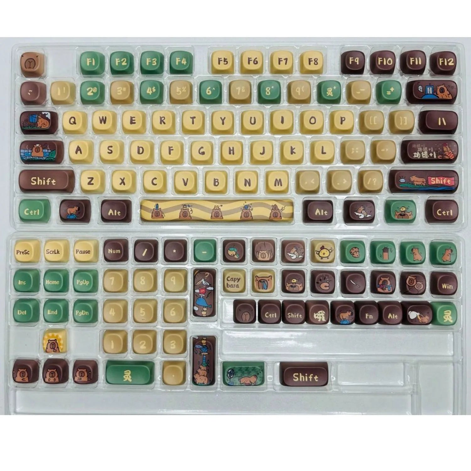 Capabala 130 key MOA profile mechanical keyboard keycap set in ABS material