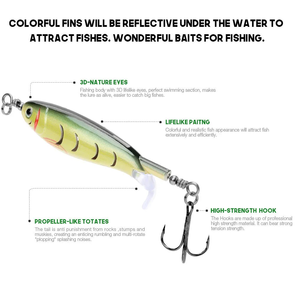 7.5cm long bionic fishing lure for predator species like perch and pike.