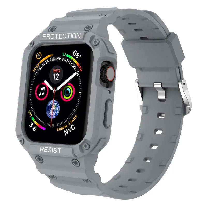 Soft TPU sports replacement strap for Apple Watch Series 8 in multiple colour options