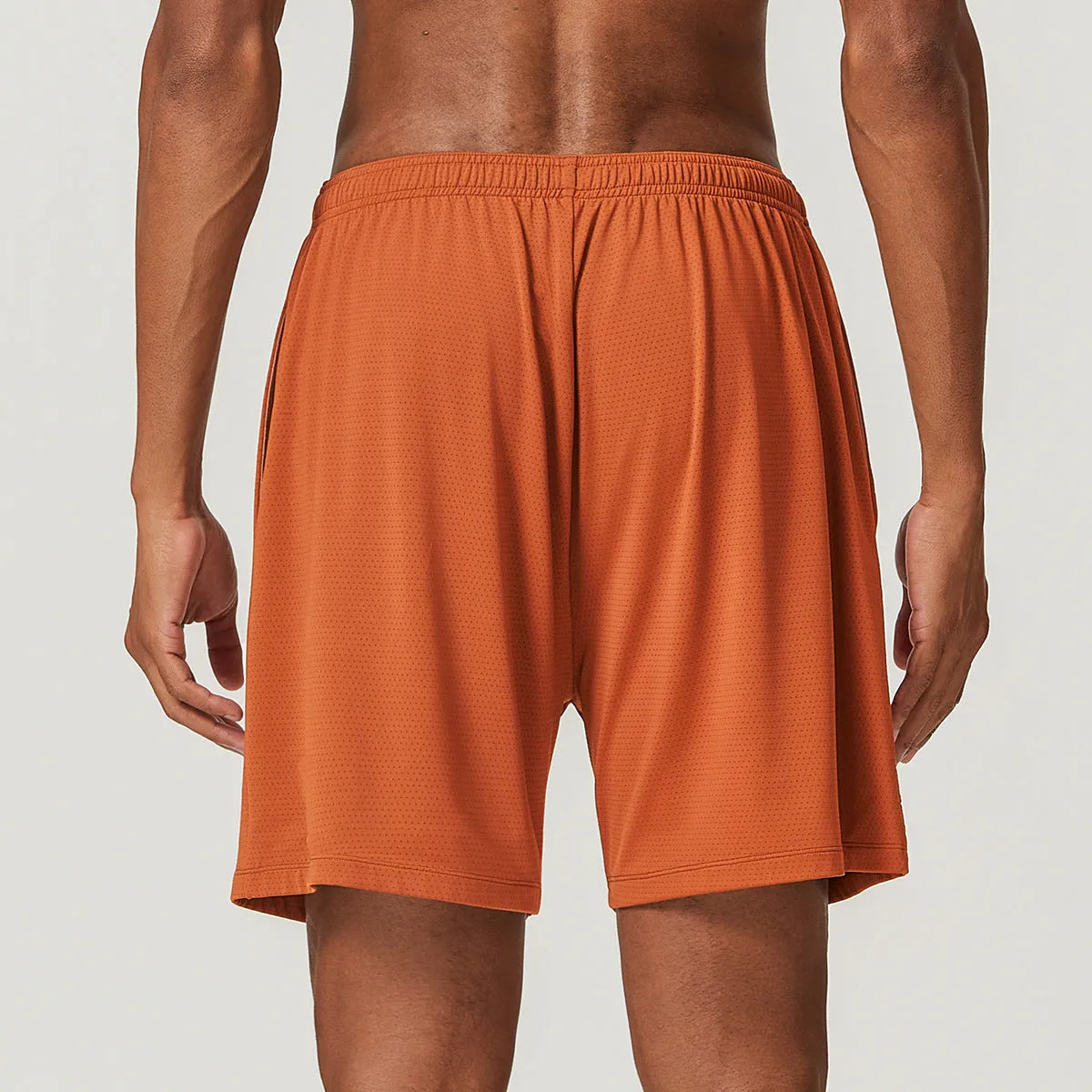Men's quick-drying double-layer running shorts in multiple colours with mid-waist design for gym workouts