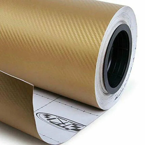 Carbon fibre car sticker roll showing textured pattern in multiple colour options