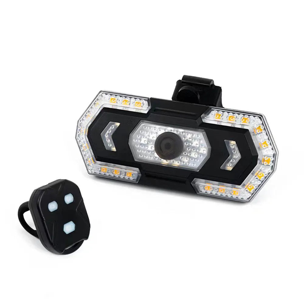 Black wireless remote control car indicator lights with USB charging port