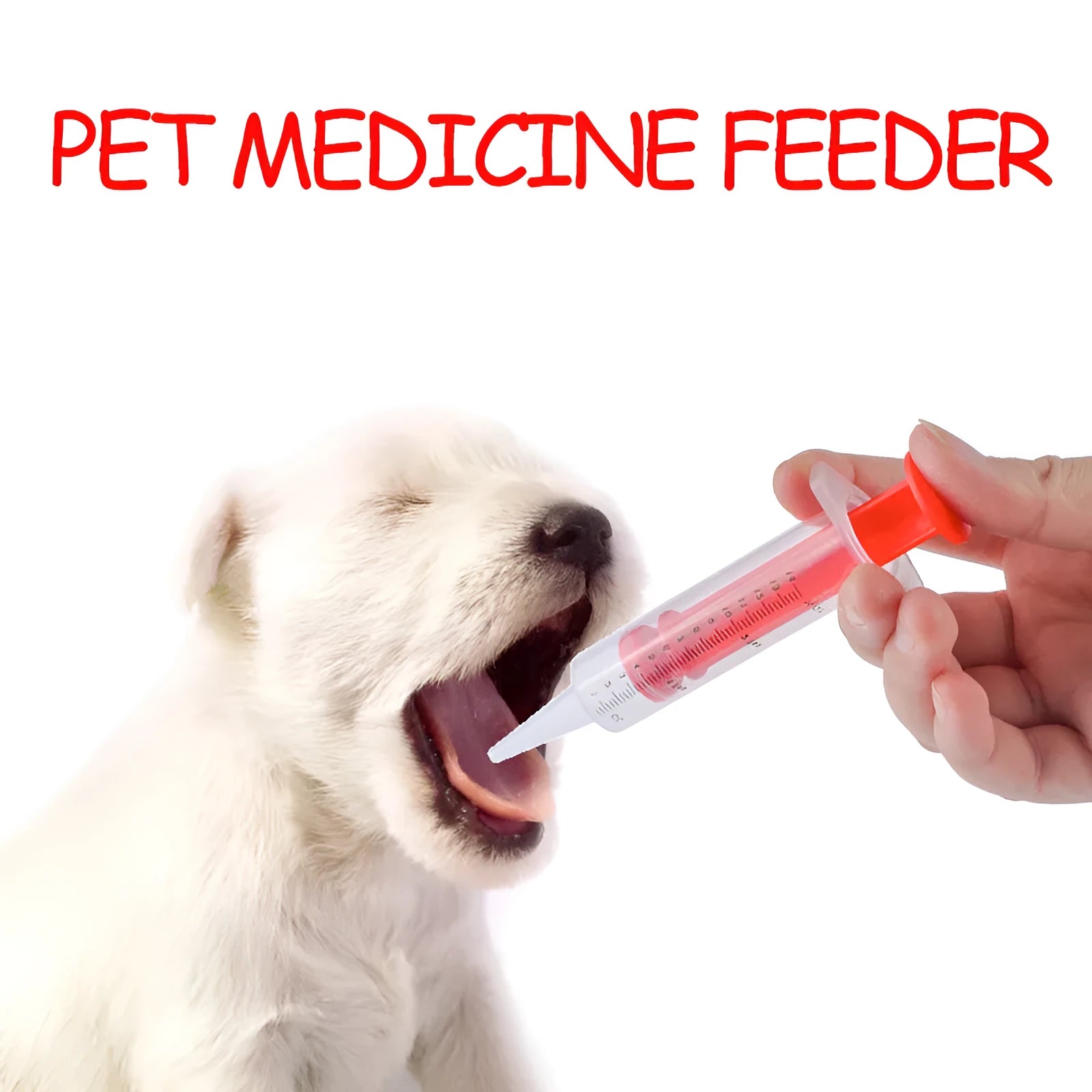 Two pet pill shooters with soft silicone tips for cat and dog medication administration