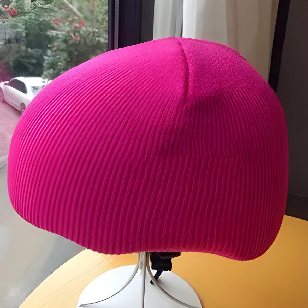 A size L decorative cover for a ski helmet, shown in one of fifteen available colour options.