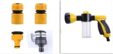 Green high pressure foam spray gun with adjustable nozzle for car washing and garden watering