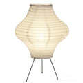 Japanese-style cylindrical decorative table lamp with three-colour light, dimensions D32cm x H45cm.