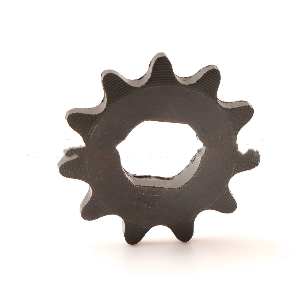 11-tooth cast iron motorcycle gear for 25hT8F chain reduction systems with non-circular appearance