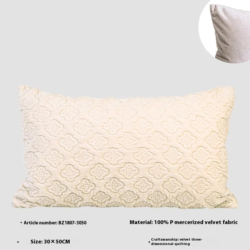 Brown gold antique style three-dimensional quilted cushion pillow with Chinese design